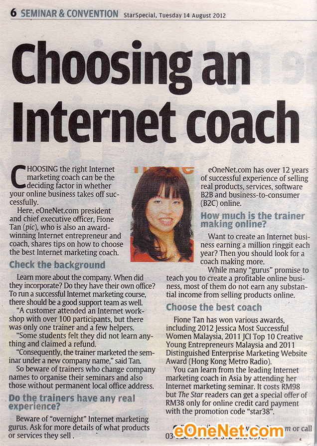Choose an Internet Coach